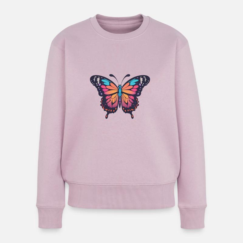 Papillon - Pull Premium bio Femme - rose poudré