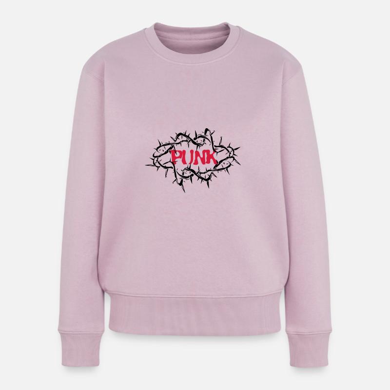 Punks nicht tot - Frauen Premium Bio Pullover - Altrosa