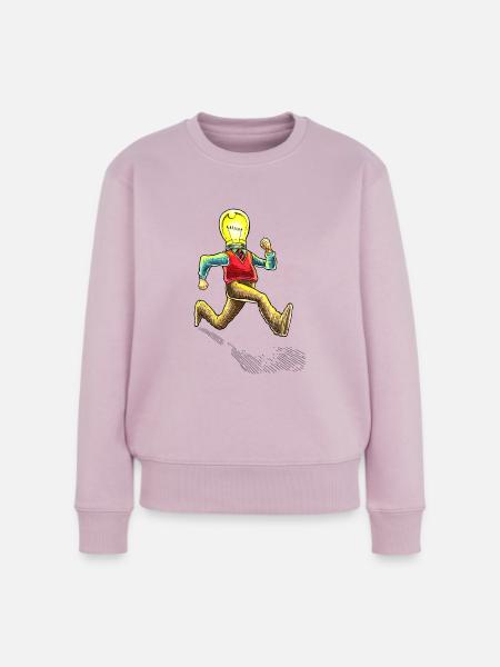 GLÜHBIRNE MAN - Frauen Premium Bio Pullover - Altrosa
