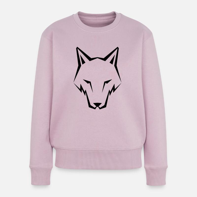 Wolf - Frauen Premium Bio Pullover - Altrosa