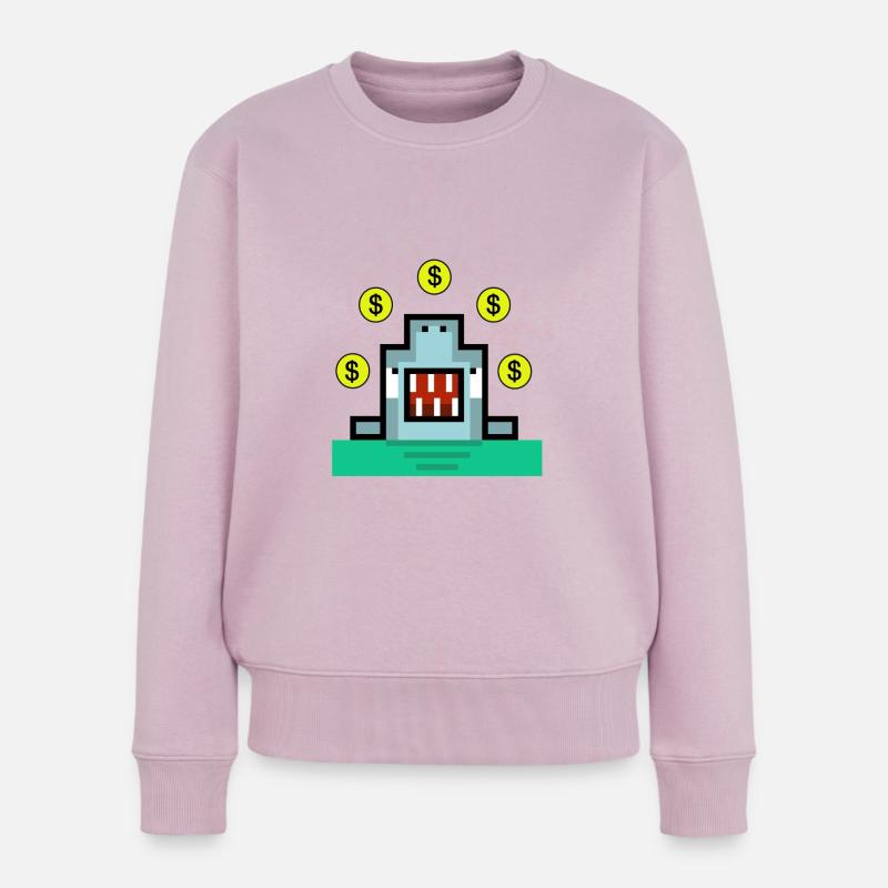 Dollar-Hai-Jongleur - Frauen Premium Bio Pullover - Altrosa