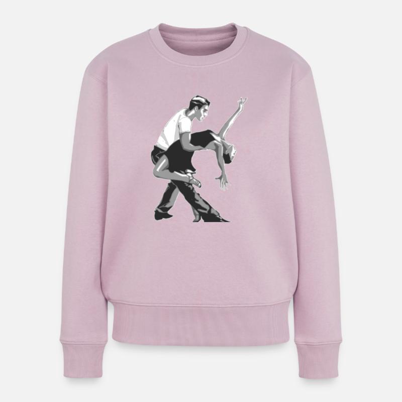 Danseurs et danseuse cadeau de danse salsa - Pull Premium bio Femme - rose poudré
