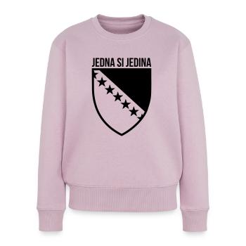 Jedna Si Jedina Bosna - Frauen Premium Bio Pullover - Altrosa - Vorne - Julia (174cm)