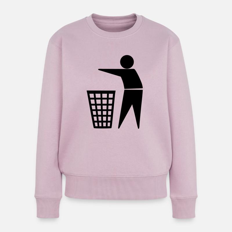 Mülleimer - Frauen Premium Bio Pullover - Altrosa