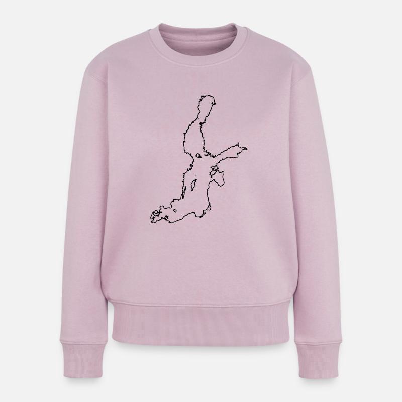Contour de la mer Baltique - Pull Premium bio Femme - rose poudré