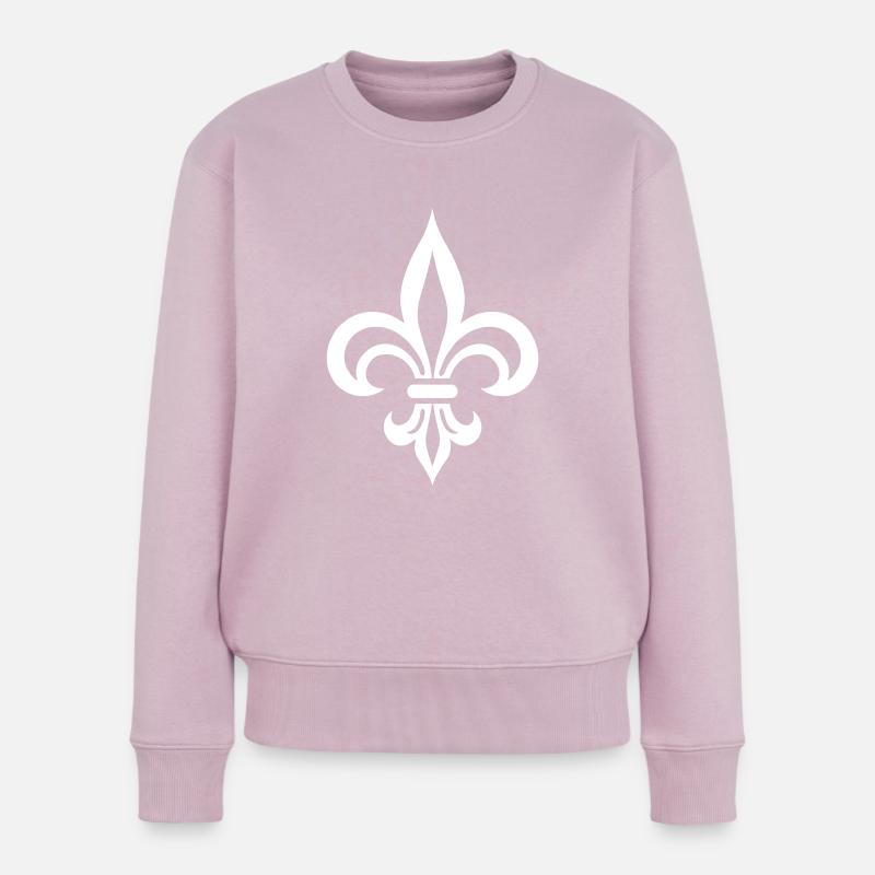 Fleur de Lis Grace - Frauen Premium Bio Pullover - Altrosa