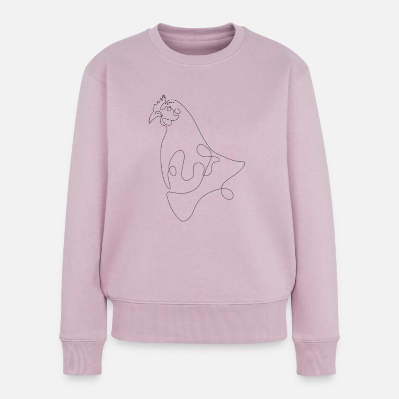 Huhn Lotte - Frauen Premium Bio Pullover - Altrosa
