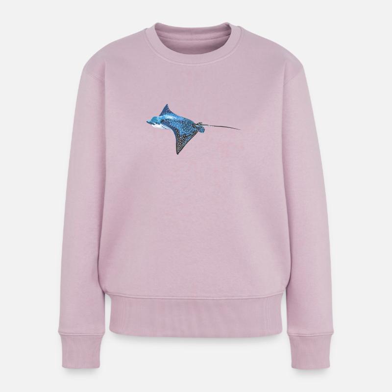 Rochen - Frauen Premium Bio Pullover - Altrosa