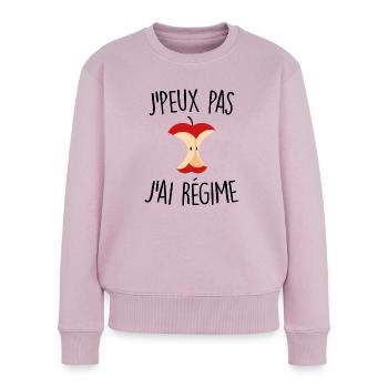 J'peux pas j'ai régime - Pull Premium bio Femme - rose poudré - Devant - Julia (174cm)
