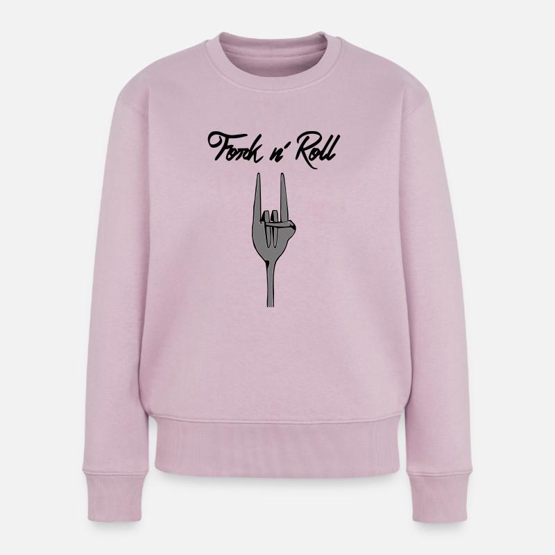 Fork n' Roll - Pull Premium bio Femme - rose poudré
