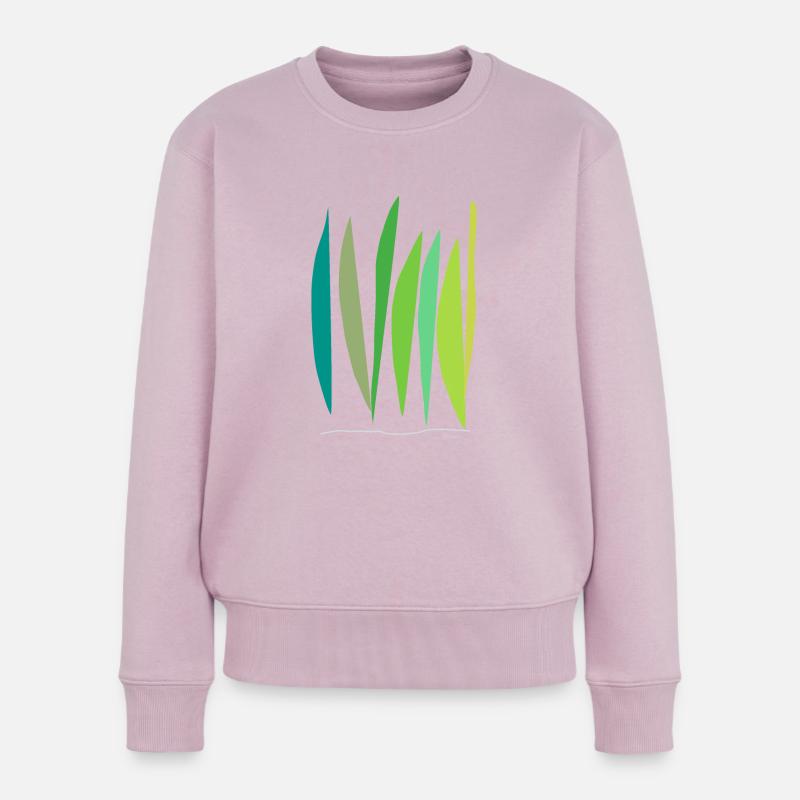 Abstract design Das wachsen der Halme - Frauen Premium Bio Pullover - Altrosa