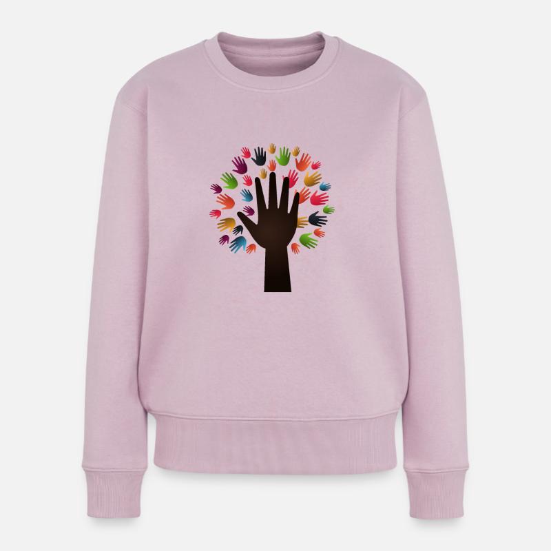 Diversity Tree - Frauen Premium Bio Pullover - Altrosa