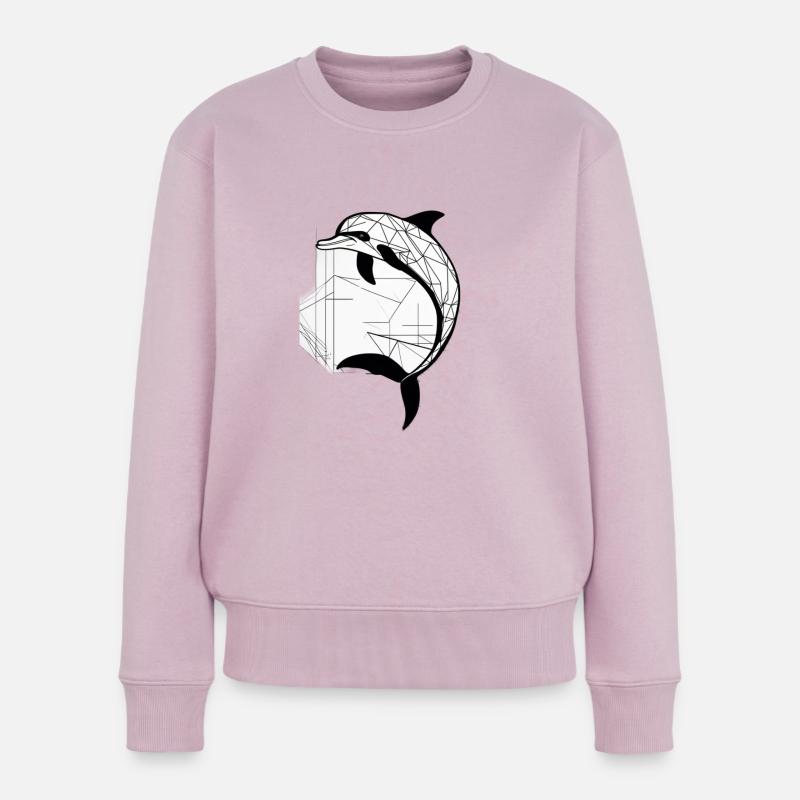 Dauphin moderne - Pull Premium bio Femme - rose poudré
