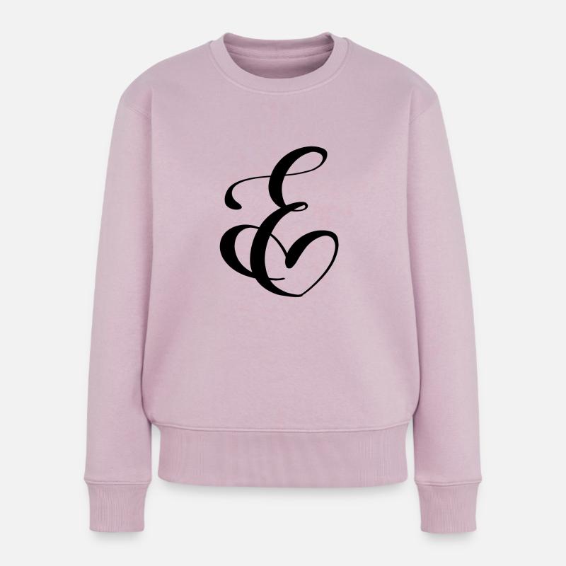 Herz E - Frauen Premium Bio Pullover - Altrosa
