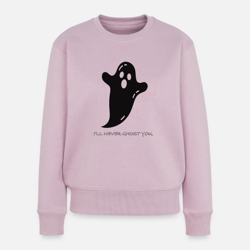 ICH WERDE DICH NIEMALS GHOSTEN - Frauen Premium Bio Pullover - Altrosa