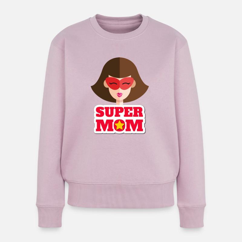 SUPER MAMA - Frauen Premium Bio Pullover - Altrosa