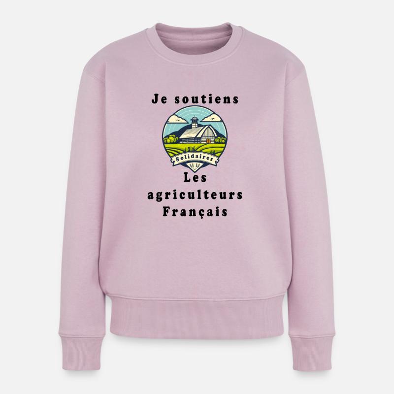 Soutien aux agriculteurs #9 - Pull Premium bio Femme - rose poudré
