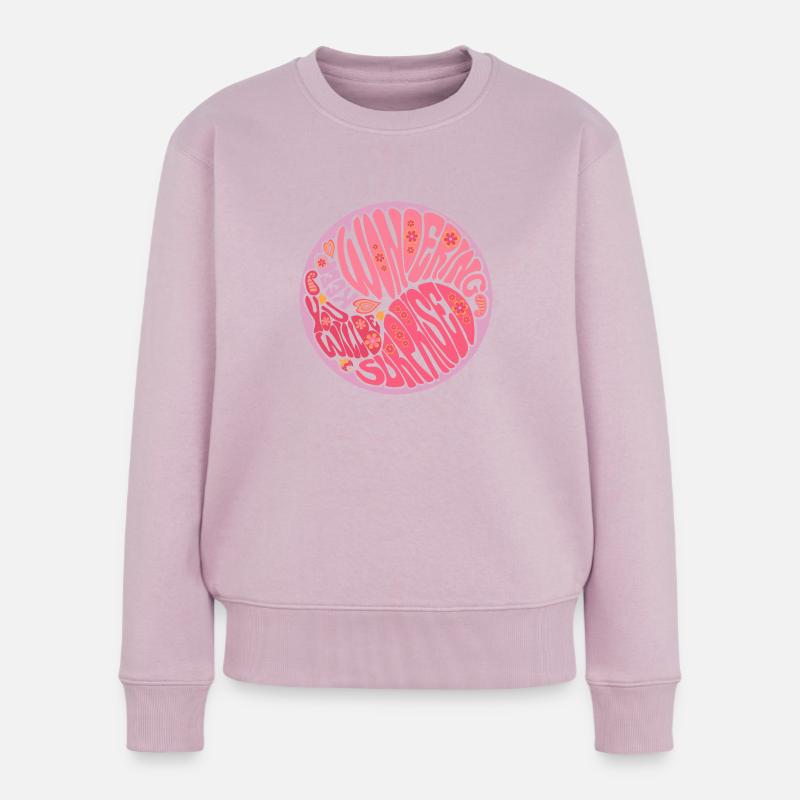 Wundern Sie sich weiter, Flieder - Frauen Premium Bio Pullover - Altrosa