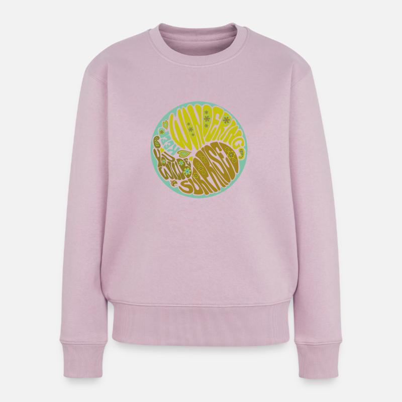 Continuez à vous demander vert - Pull Premium bio Femme - rose poudré