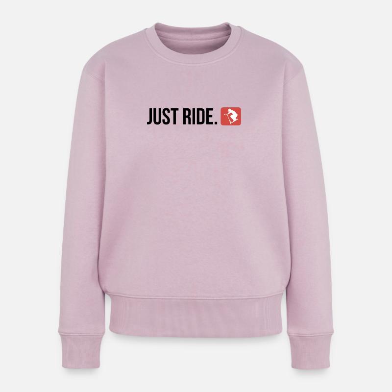Just ride 9 - Pull Premium bio Femme - rose poudré