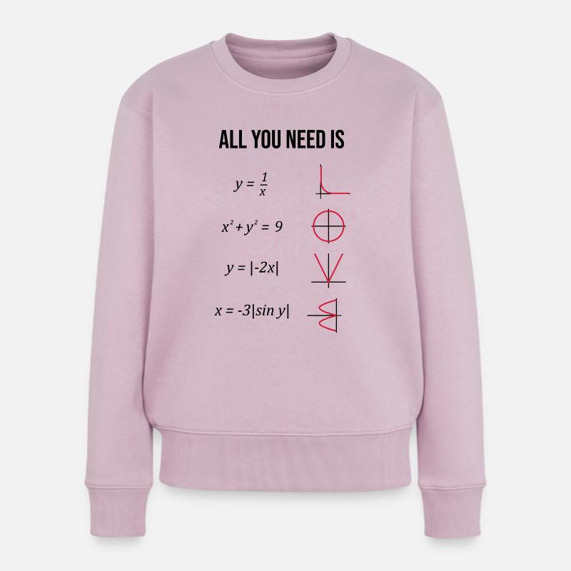 Mathe. Mathelehrer. Mathematiker. Geschenk - Frauen Premium Bio Pullover - Altrosa