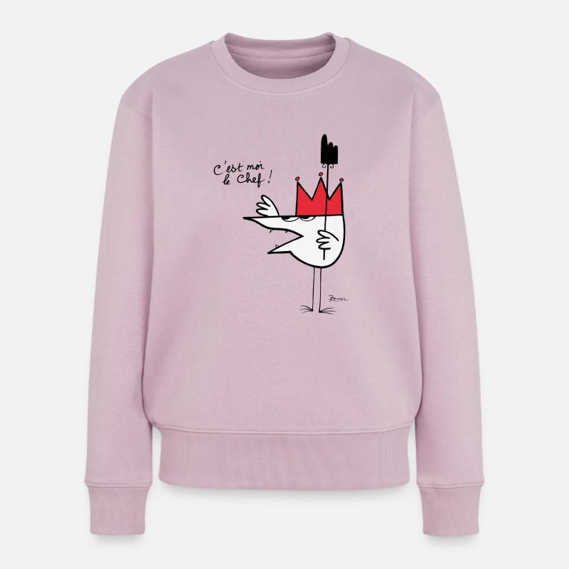 Chef Shadok - Pull Premium bio Femme - rose poudré