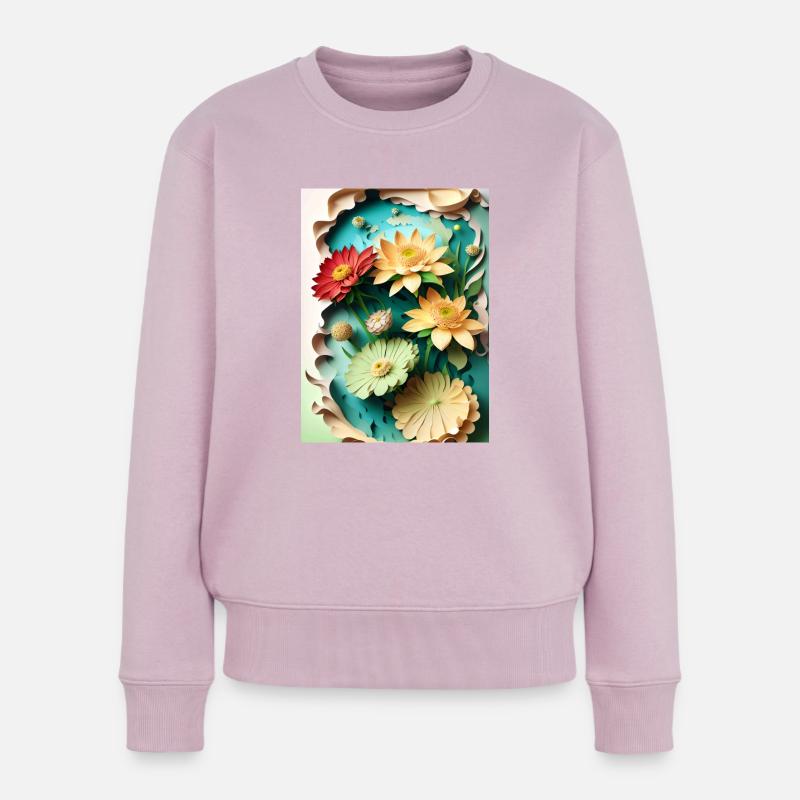 Blumen 5 - Frauen Premium Bio Pullover - Altrosa