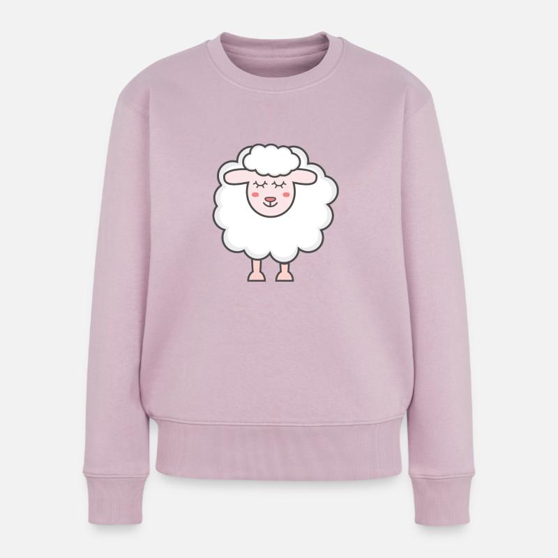 Schaf - Frauen Premium Bio Pullover - Altrosa
