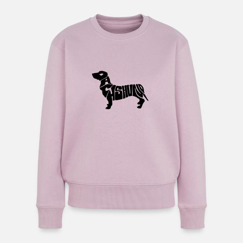 Dackel - Frauen Premium Bio Pullover - Altrosa