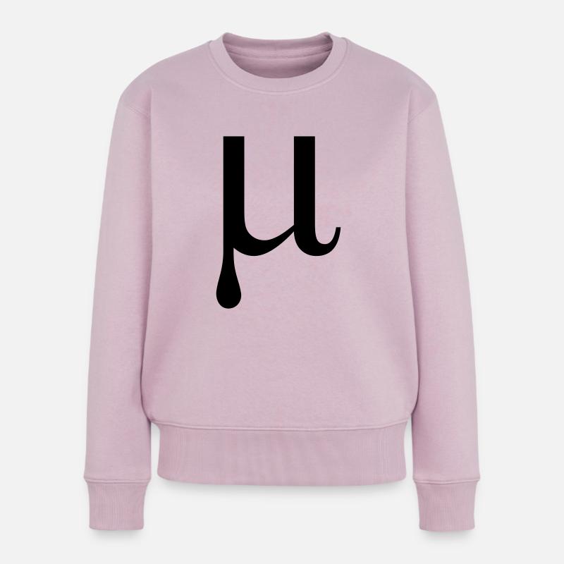 Mu griechische Alphabet Buchstaben - Frauen Premium Bio Pullover - Altrosa