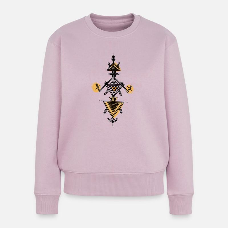 Kabyle Keramikmuster - Frauen Premium Bio Pullover - Altrosa