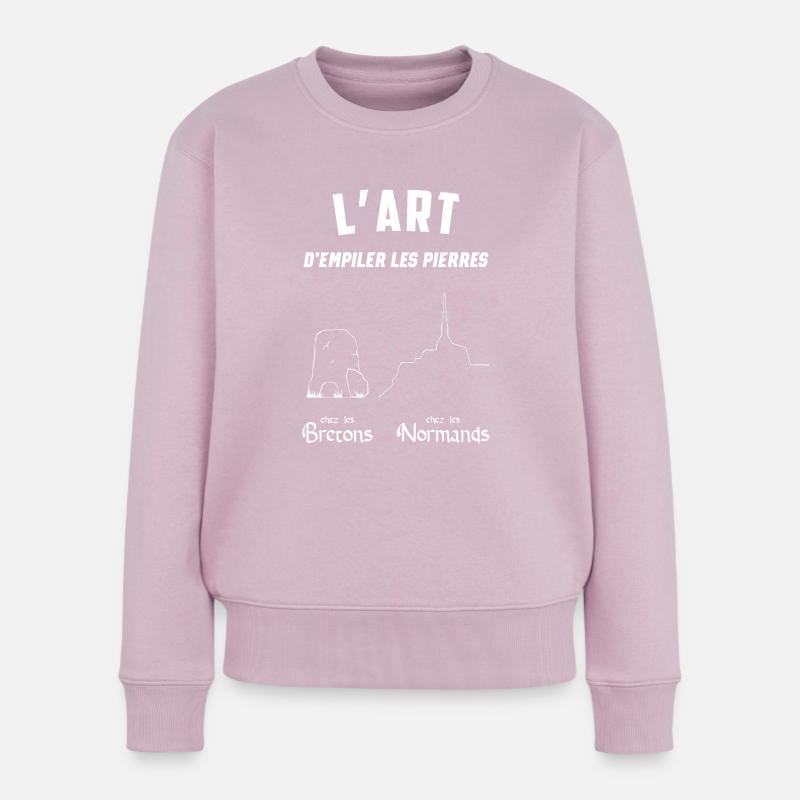 L'art d empiler les pierres - Pull Premium bio Femme - rose poudré