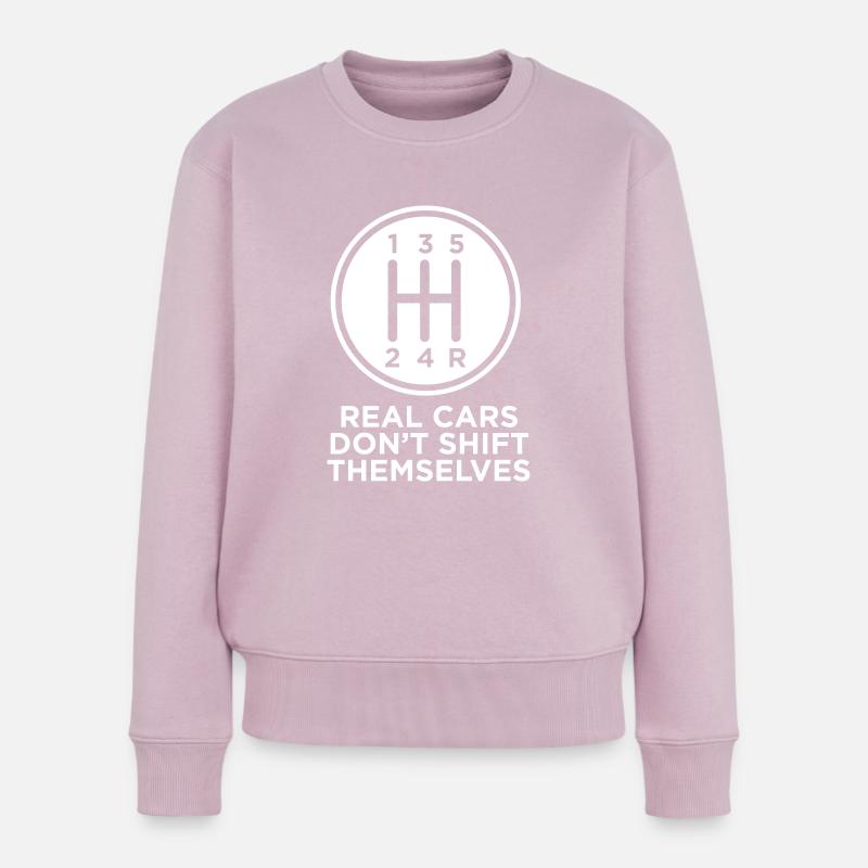 ECHTE AUTOS VERSCHIEBEN SICH NICHT VON SELBST - Frauen Premium Bio Pullover - Altrosa