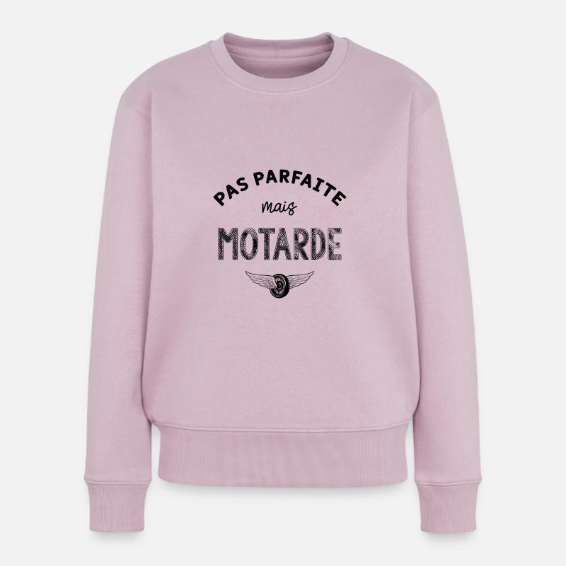 Pas parfaite mais motarde - Pull Premium bio Femme - rose poudré