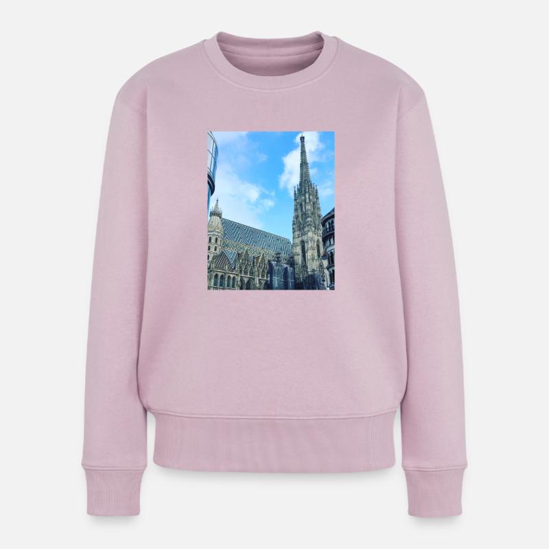 Stephansdom Wien - Frauen Premium Bio Pullover - Altrosa