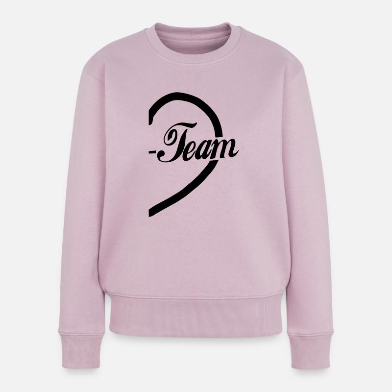 Team-Herz - Frauen Premium Bio Pullover - Altrosa