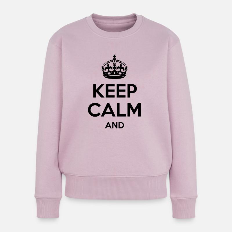 Keep Calm - Frauen Premium Bio Pullover - Altrosa