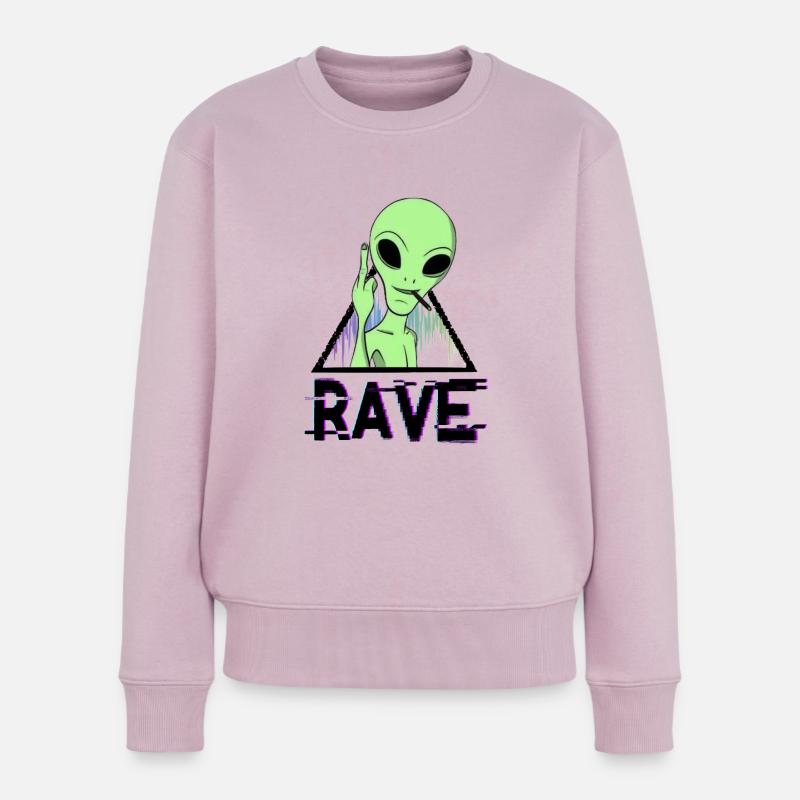 rave alien - Pull Premium bio Femme - rose poudré