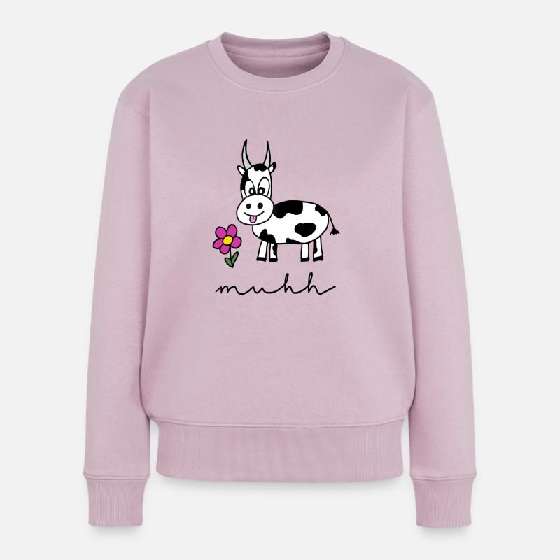 Muhh Kuh - Frauen Premium Bio Pullover - Altrosa
