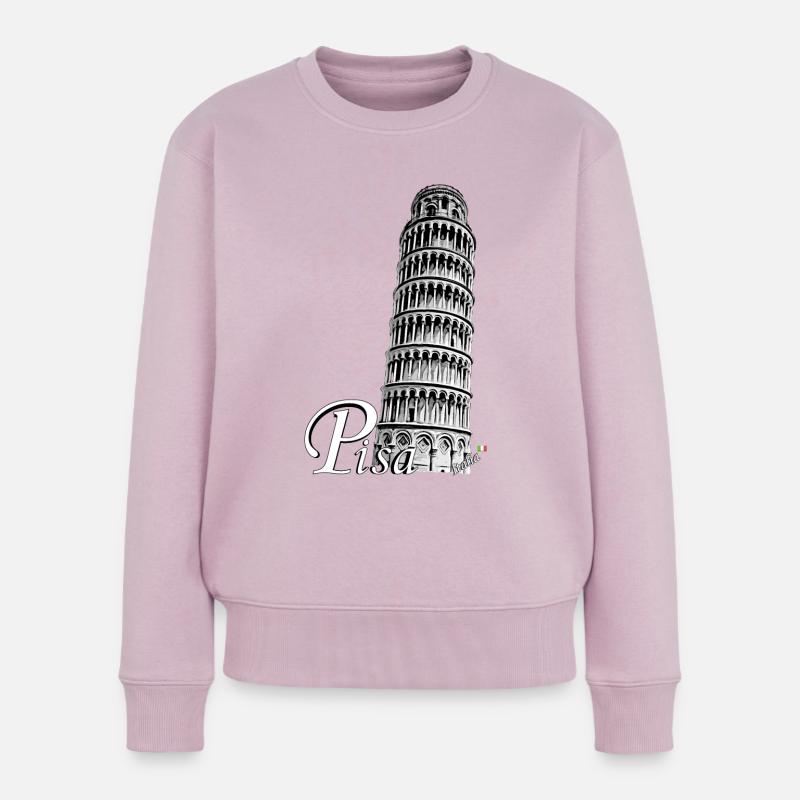 Tour penchée de Pise - Pull Premium bio Femme - rose poudré