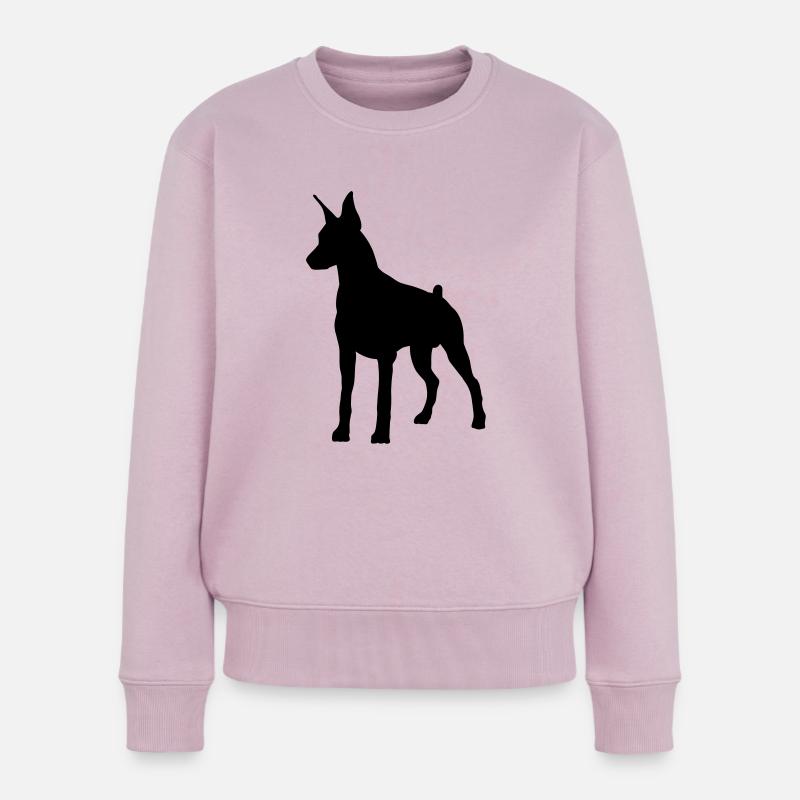 Doberman Pincher - Pull Premium bio Femme - rose poudré