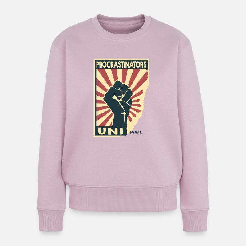 Procrastinateurs uni... meh - Pull Premium bio Femme - rose poudré