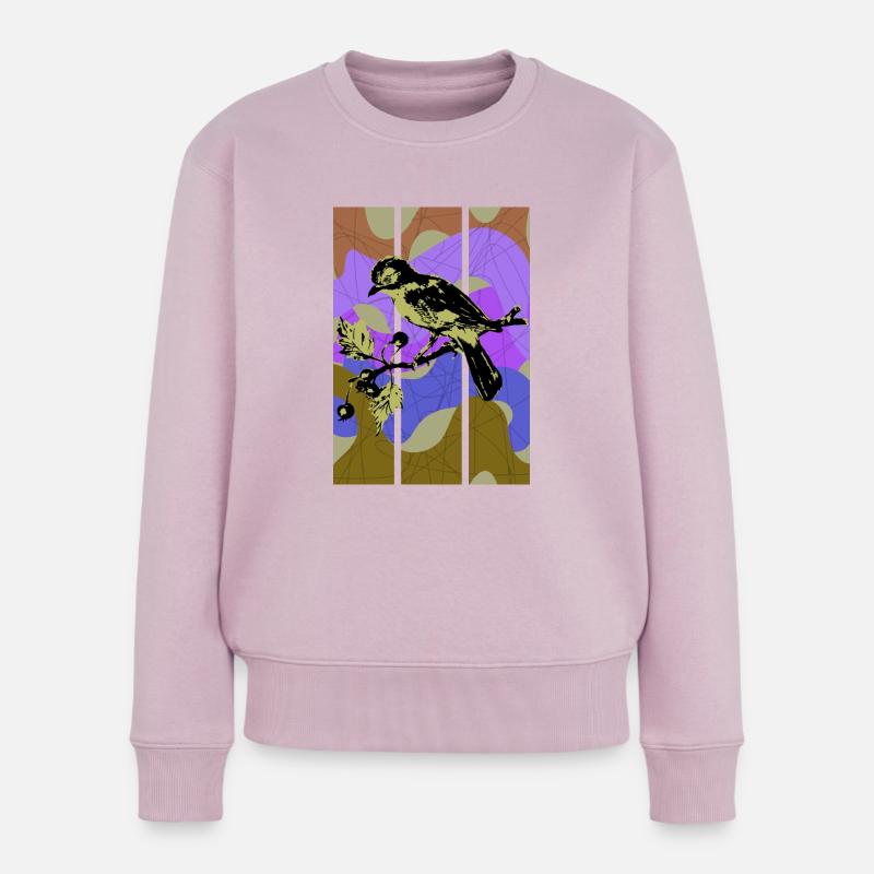 Vogelhäher - Frauen Premium Bio Pullover - Altrosa