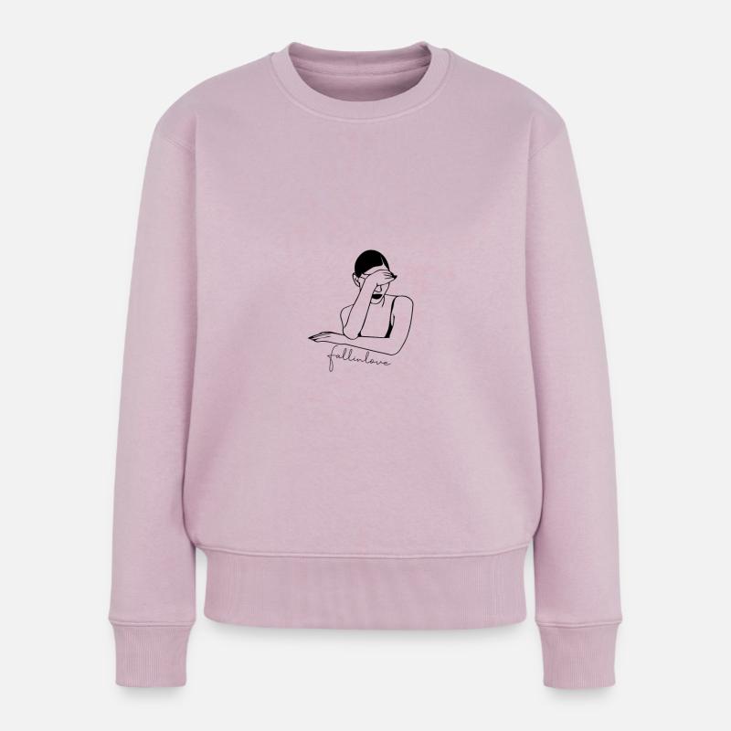 Verlieben - Frauen Premium Bio Pullover - Altrosa