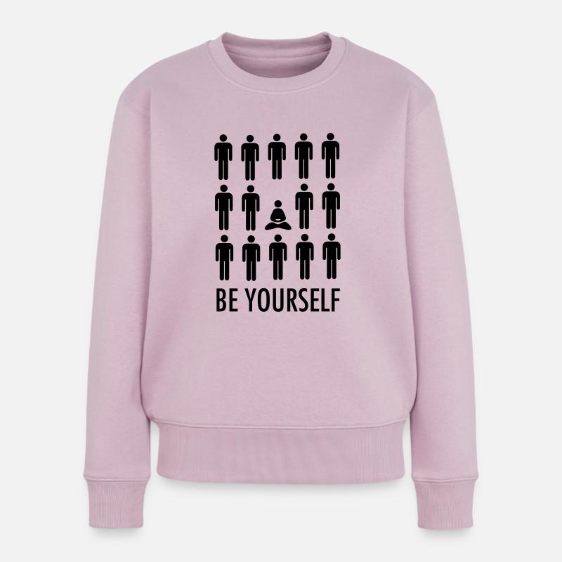 Be Yourself (Meditation) - Frauen Premium Bio Pullover - Altrosa