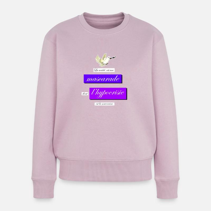 hypocrisie - Pull Premium bio Femme - rose poudré