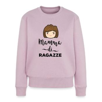 Maman de fille Mère Filles Fête des mères - Pull Premium bio Femme - rose poudré - Devant - Julia (174cm)