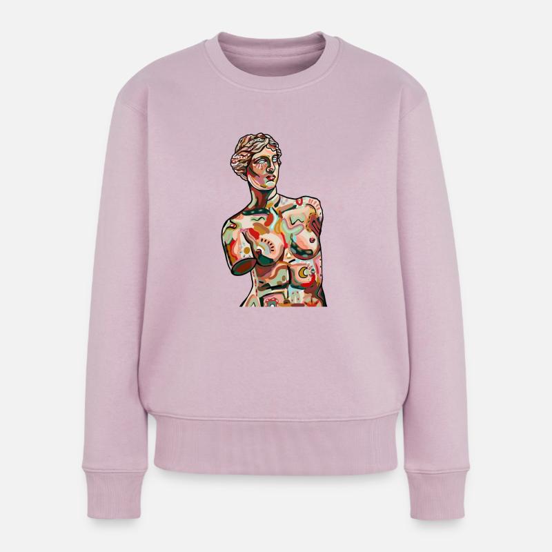 Venus - Frauen Premium Bio Pullover - Altrosa