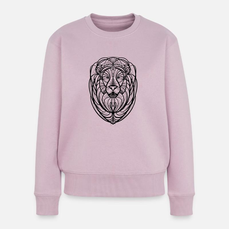 Löwe - Frauen Premium Bio Pullover - Altrosa