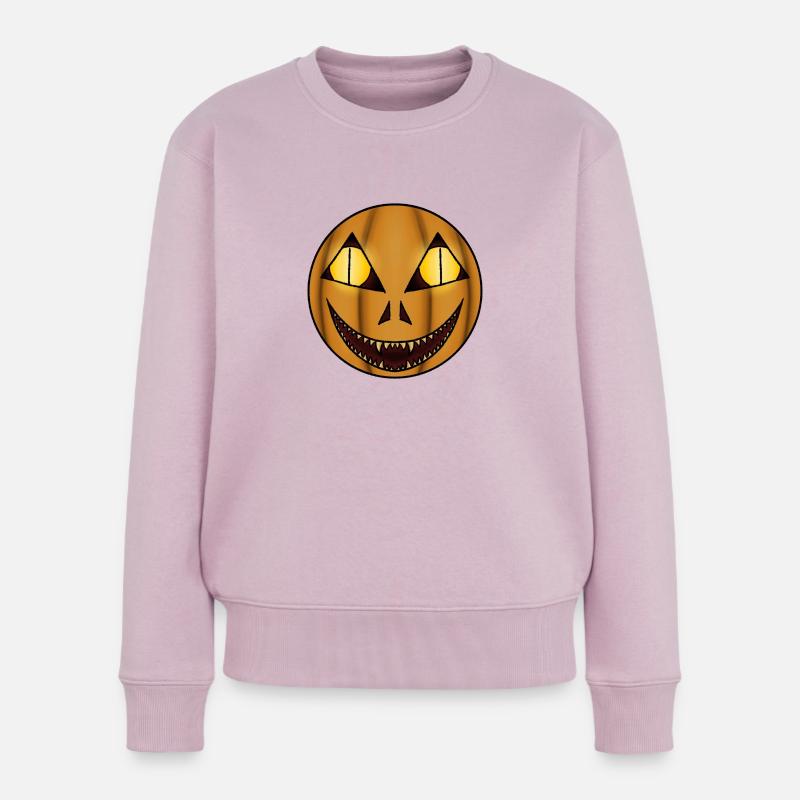 Jack o Lantern Monster - Frauen Premium Bio Pullover - Altrosa